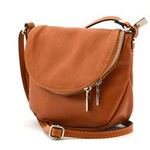 Leather women's crossbody messenger bag, roomy