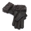 Five-finger leather insulated gloves