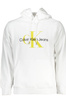 CALVIN KLEIN WHITE MEN&#39;S SWEATSHIRT WITHOUT ZIP