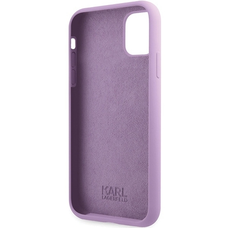 Karl Lagerfeld KLHCN61SKSVGU iPhone 11 / Xr  6.1" purpurowy/purple hardcase Silicone Signature