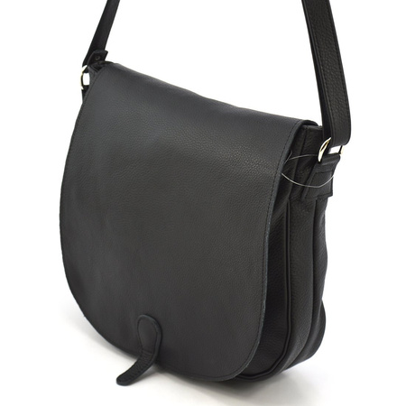 Spacious leather women's crossbody bag