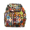 Bunter Damenrucksack mit Mosaikmuster und Blumen