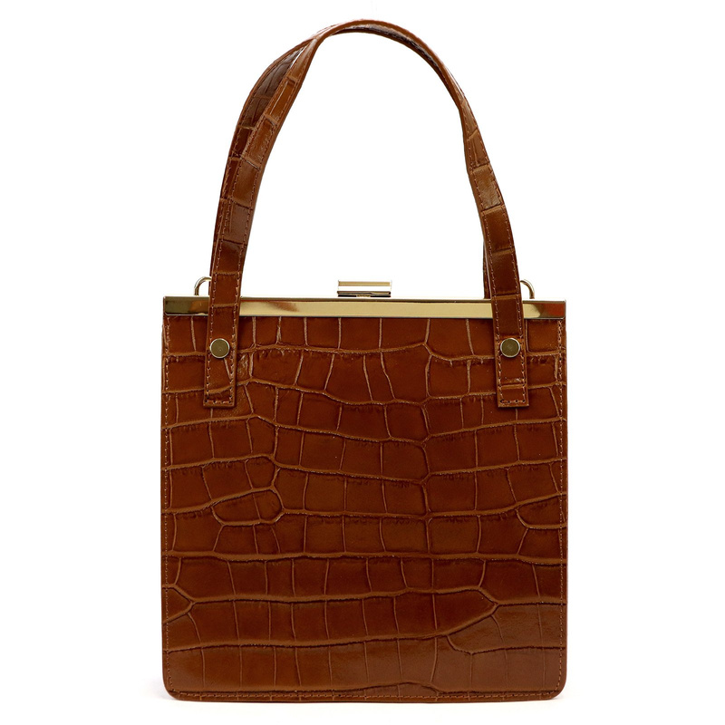 Damen Echtleder Handtasche Luka 19-90 CROCO