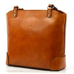 Leather shoulder bag made of full grain leather shopper