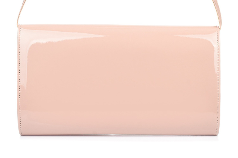 Beltimore powder pink M78 lacquered clutch bag with strap elegant Beltimore powder pink