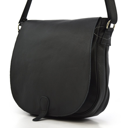 Spacious leather women's crossbody bag