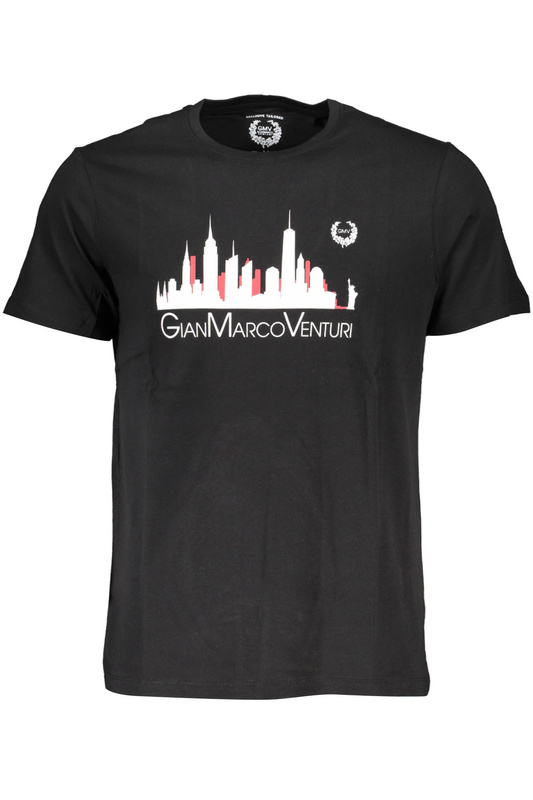 GIAN MARCO VENTURI SCHWARZES MANN-KURZARM-T-SHIRT