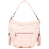 Powder pink Women's leather bag tassel A5 fashionable L81.