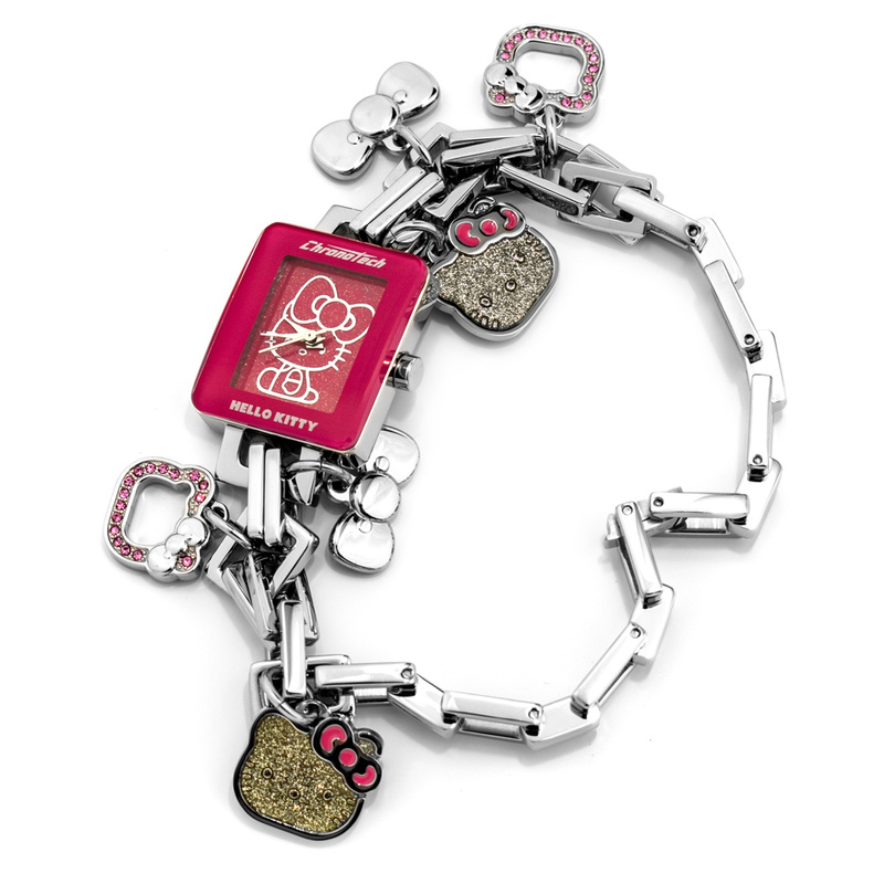 Girls' bracelet watch with pendants