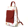 Elegant women's luxury leather backpack flowers