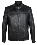 Leather fashionable men's jacket for everyday use