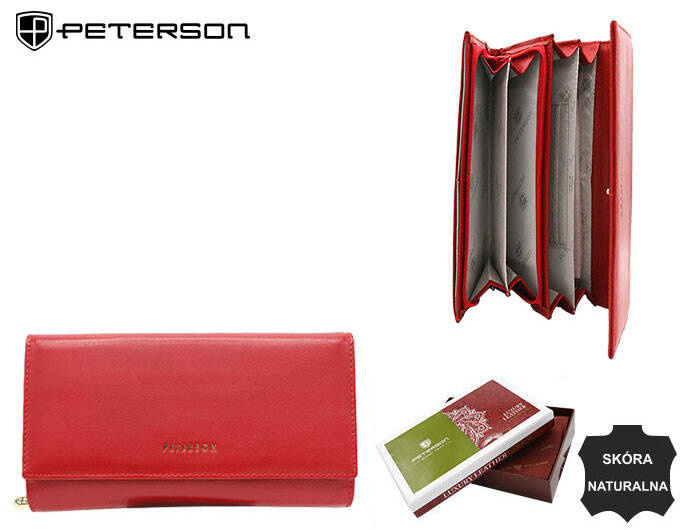 Leather wallet RFID PETERSON PTN 42100-SGN