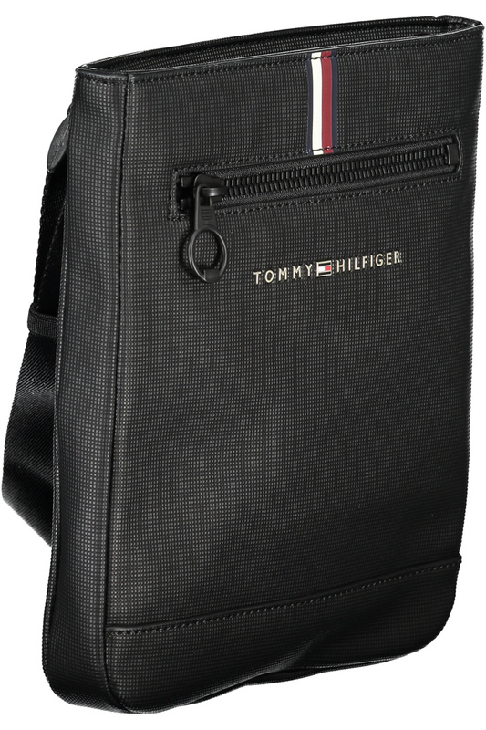 TOMMY HILFIGER MEN&#39;S BLACK SHOULDER BAG