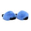 Celebrities, women's slippers with fox fur and rubber