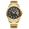 Gold men's bracelet watch large solid Perfect M102