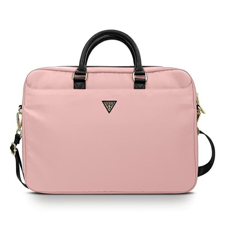 Guess Torba GUCB15NTMLLP 16" różowy/pink Nylon Triangle Logo