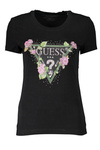 GUESS JEANS WOMEN&#39;S SHORT SLEEVE T-SHIRT BLACK