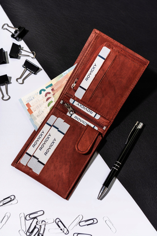 A roomy men's leather wallet by Always Wild