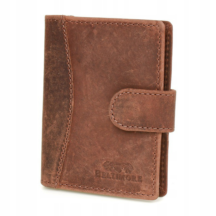 Beltimore slim leather card case Light brown G78