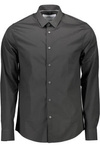 CALVIN KLEIN MEN&#39;S BLACK LONG SLEEVE SHIRT