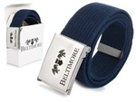 Beltimore navy blue long paracord belt F79 : Colors - navy blue, Strap size - r.85-100 cm