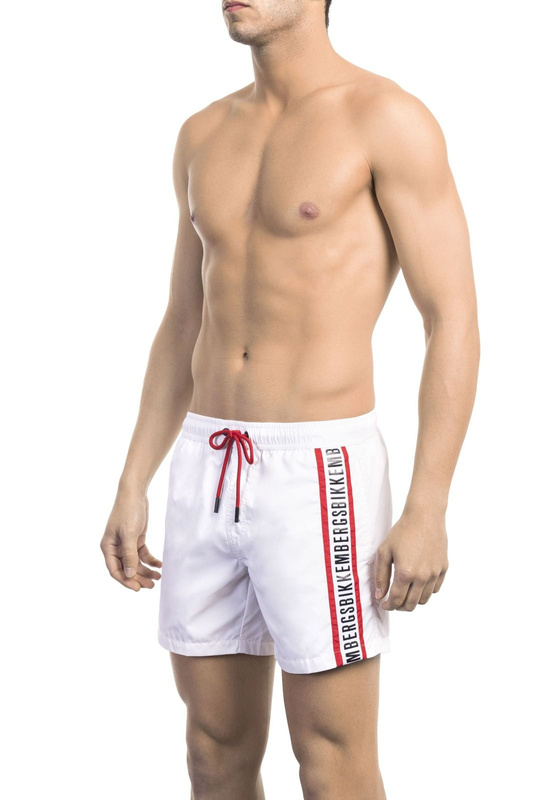 Stroje kąpielowe marki Bikkembergs Beachwear model BKK1MBS01 kolor Biały. Odzież Męskie. Sezon: