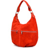 Red Vera Pelle suede A4 leather handbag bag K51