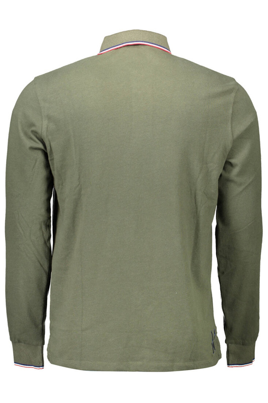 US POLO SHIRT LONG SLEEVE MEN&#39;S GREEN