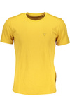 GUESS JEANS YELLOW MEN&#39;S SHORT SLEEVED T-SHIRT