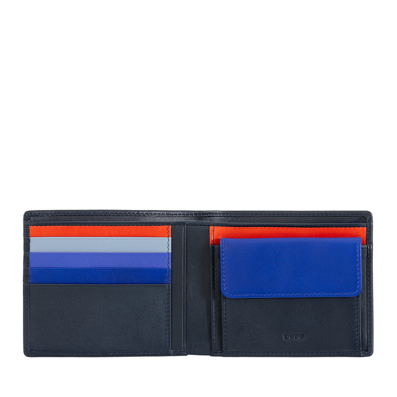 Gents RFID wallet by DUDU made in genuine calfskin leather with coin and credit card holders.