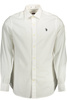 US POLO SHIRT LONG SLEEVE MAN WHITE