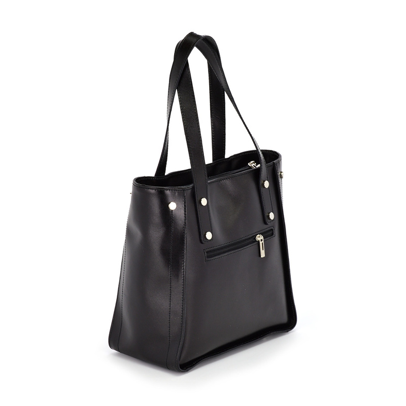 Large shoulder bag women's leather shopperbag