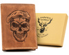 Men's genuine leather wallet Wild ANIMALS N4-CHM SKULL