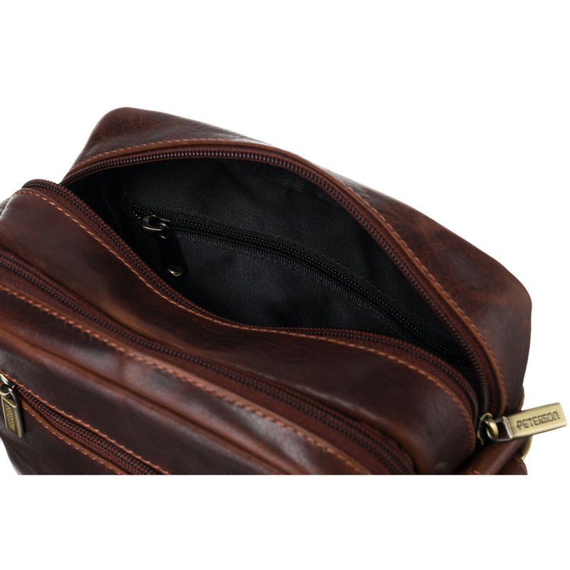 Leather bag PETERSON PTN TB-709-WAX