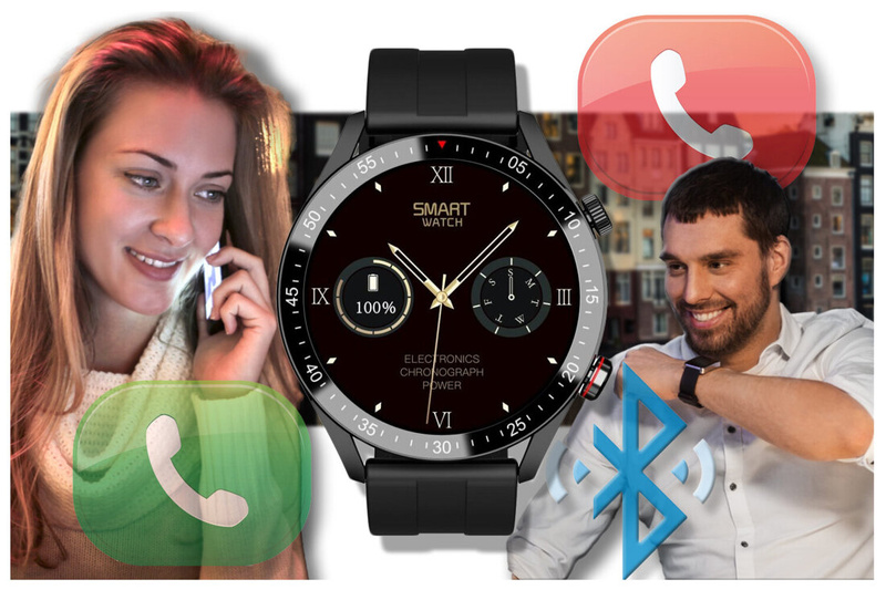 SMARTWATCH MĘSKI GRAVITY GT4-1 - WYKONYWANIE POŁĄCZEŃ, KROKOMIERZ (sg023a)