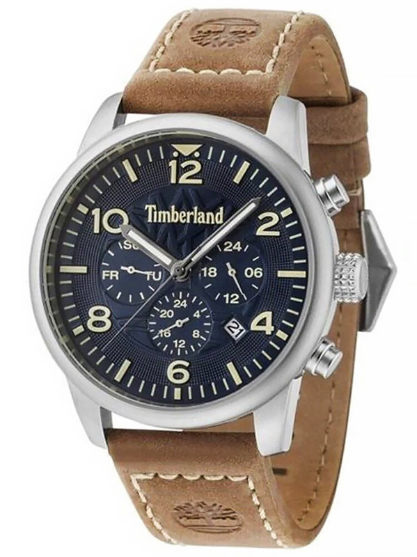 Men's watch with leather strap by TIMBERLAND