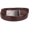 Men's leather belt automatic buckle 3.5 cm classic box bag free dark brown AP14 : Colors - brown, beige, Strap size - r.100-115 cm