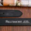 Beltimore A75 men's wide black leather trouser belt : Colors - black, Strap size - r.100-115 cm