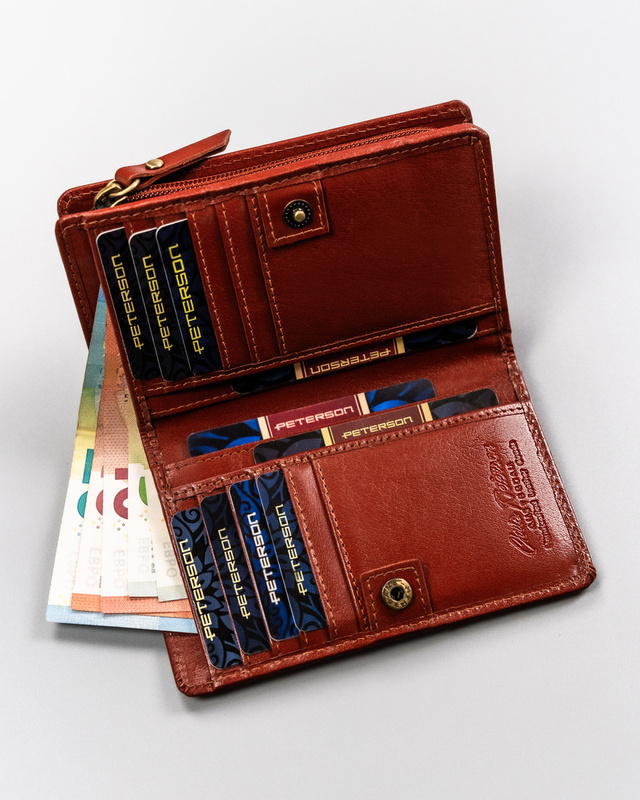 Leather's wallet RFID PETERSON PTN 2550-BO