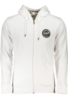 CAVALLI CLASS MEN&#39;S WHITE ZIP SWEATSHIRT