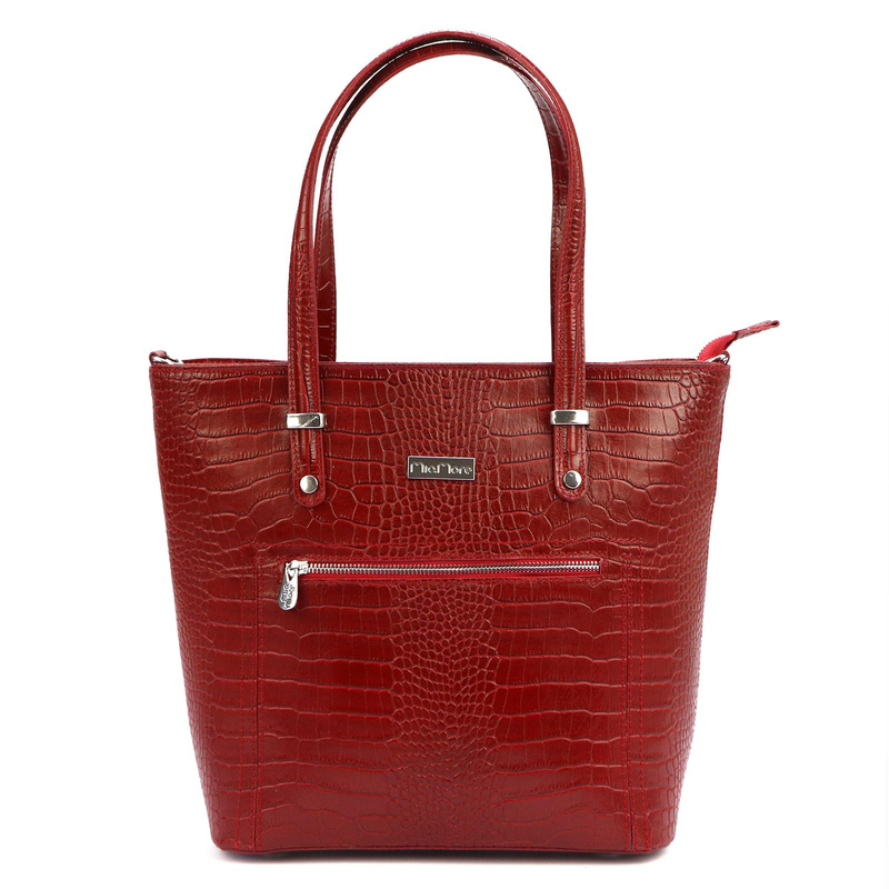 Damen Echtleder Handtasche MiaMore 01-011 CROCO