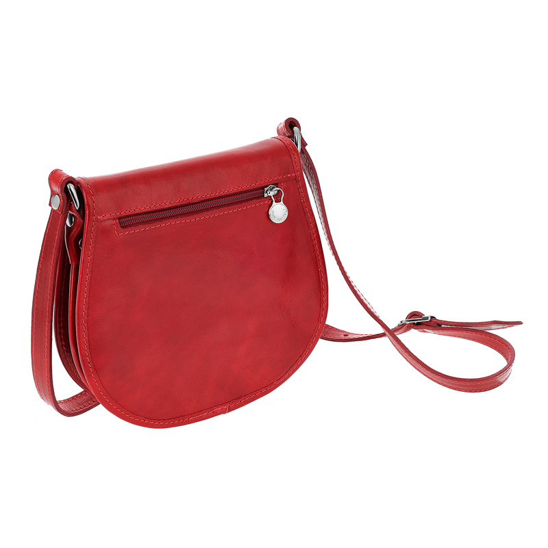 Classic unique women's leather messenger bag