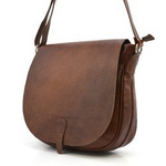 Spacious leather women's crossbody bag