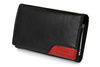 Women's leather wallet large horizontal with earworm RFiD black BELTIMORE 038