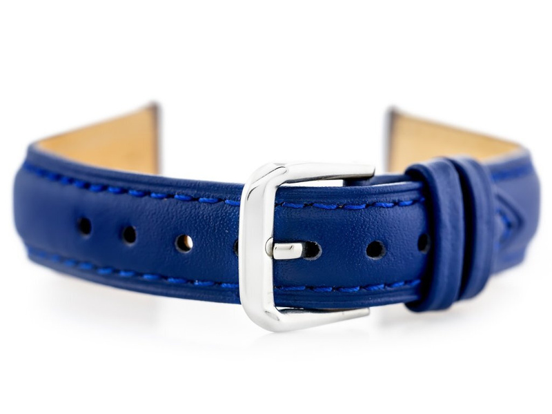 W94 leather watch strap - navy blue - 20mm