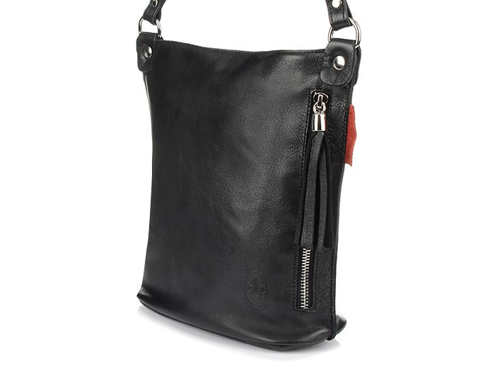 Vera Pelle Handtasche Leder Frauen schwarz T55