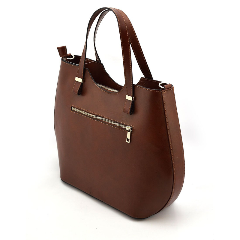 Elegant, stylish, large leather handbag