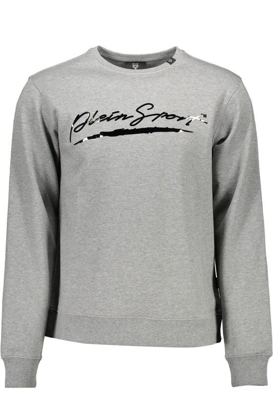 PLEIN SPORT SWEATSHIRT WITHOUT ZIP MAN GRAY