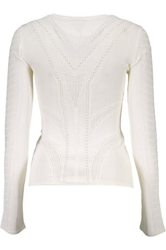 JUST CAVALLI WHITE WOMAN SWEATER