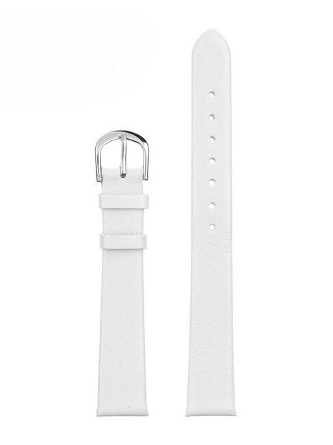 W36L leather watch strap - white - 18mm